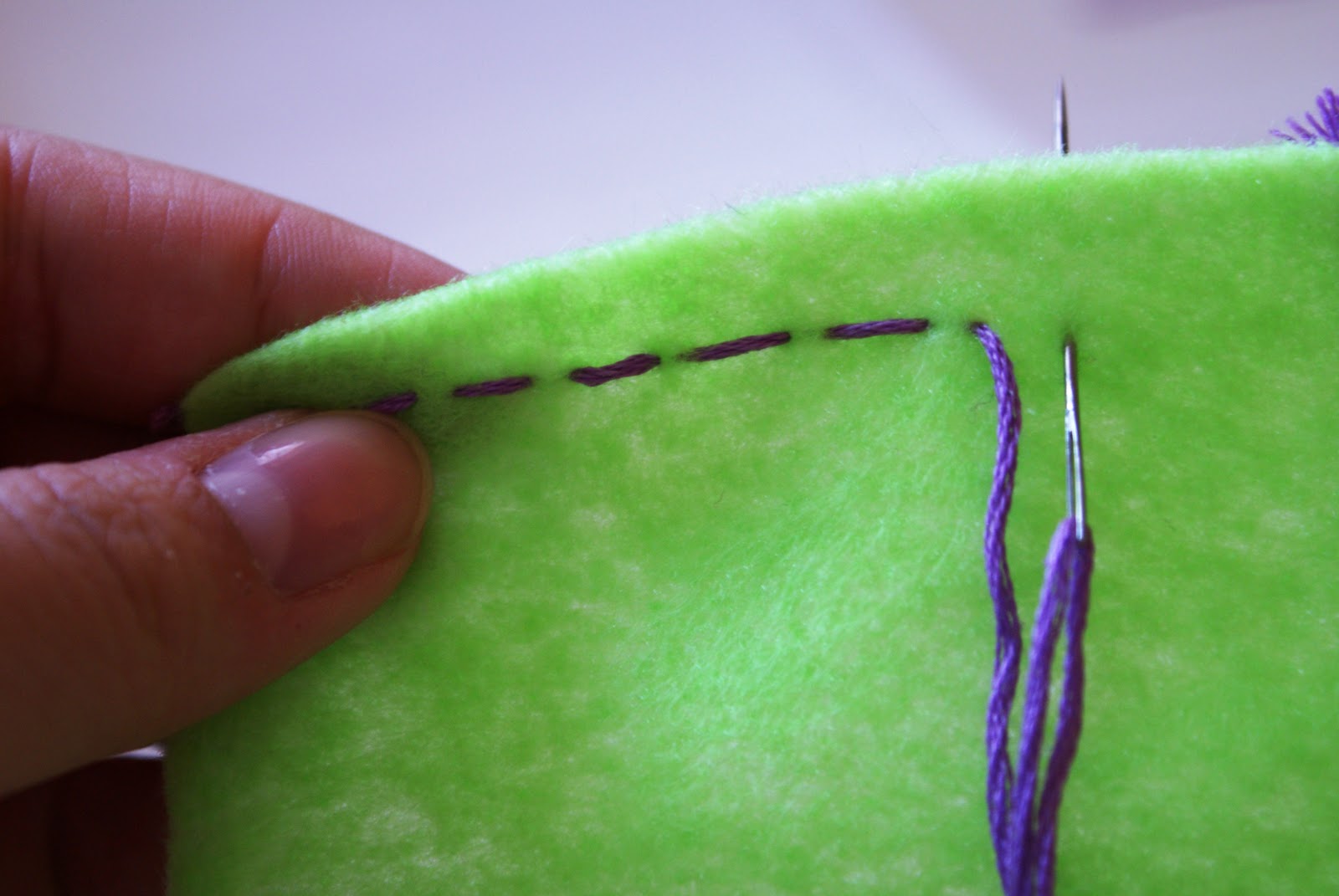 The Better Nester How to Hand Sew Straight Stitch