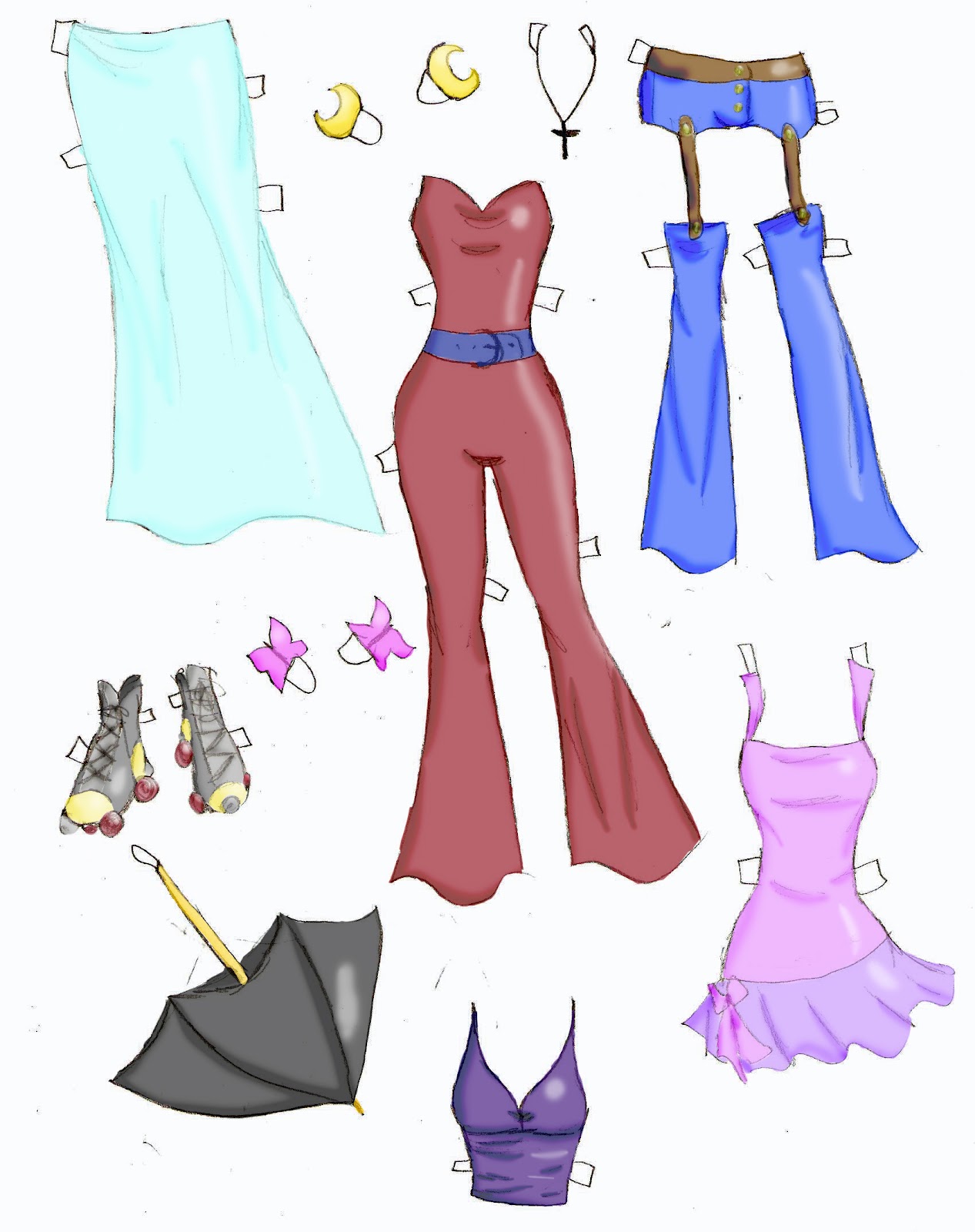 Miss Missy Paper Dolls Lucy Clothes 6