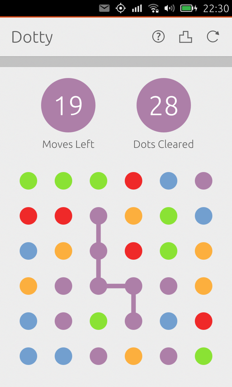 Dotty, juego de unir puntos Ubuntu Móvil Dotty, juego de unir puntos Ubuntu Móvil