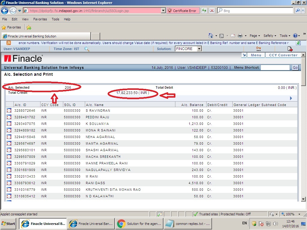 Procedure to find the no of accounts opened scheme wise in a month in ...