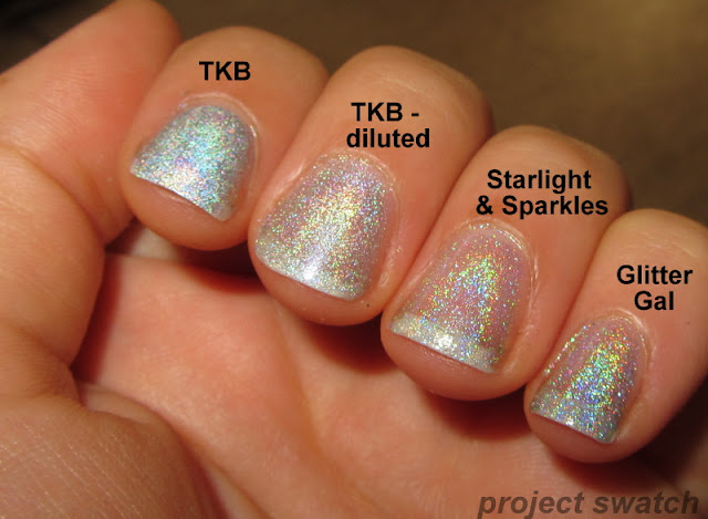 silver linear holo topcoat comparison