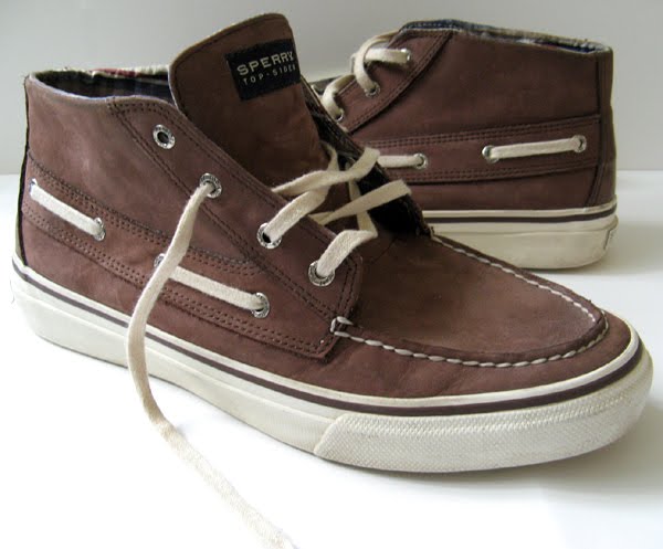 SPERRY TOP-SIDER LEATHER HIGH TOP BOAT SHOES SIZE 12