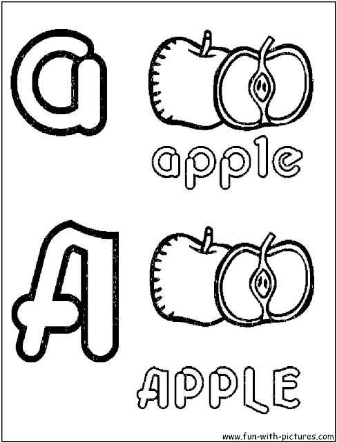 apple fruit coloring pages
