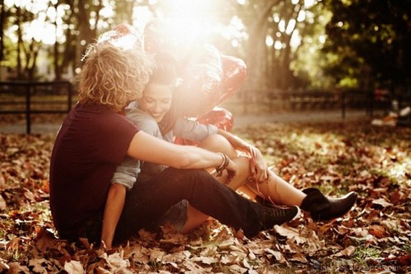 Hug sunset romanitc cute couple deep affection true lovers