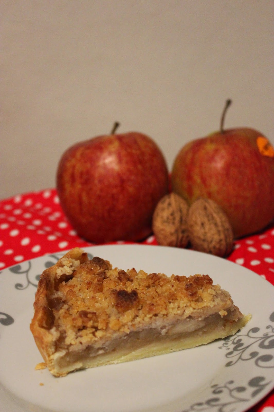 Tarte aux pommes et crumble aux