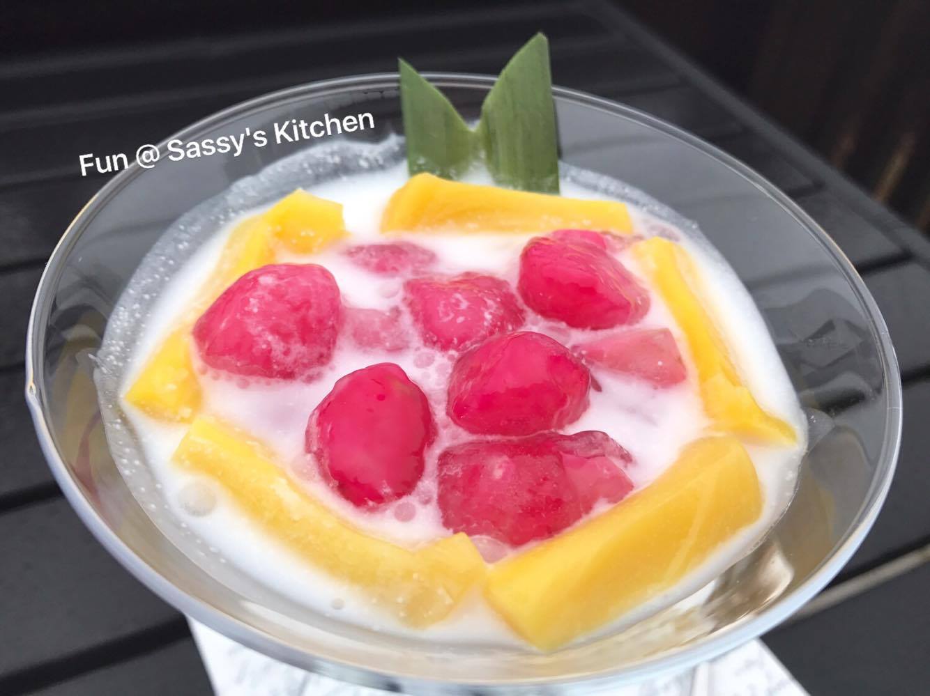 Plate & Palate Thai Red Ruby Dessert (Tub Tim Krob) by Angela Seah Thulin