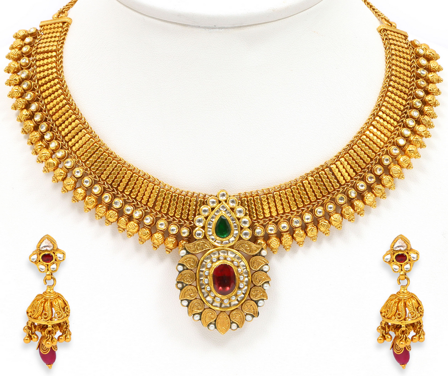 Antique Gold Beads Necklace | Latest Gold Jewellery Designs