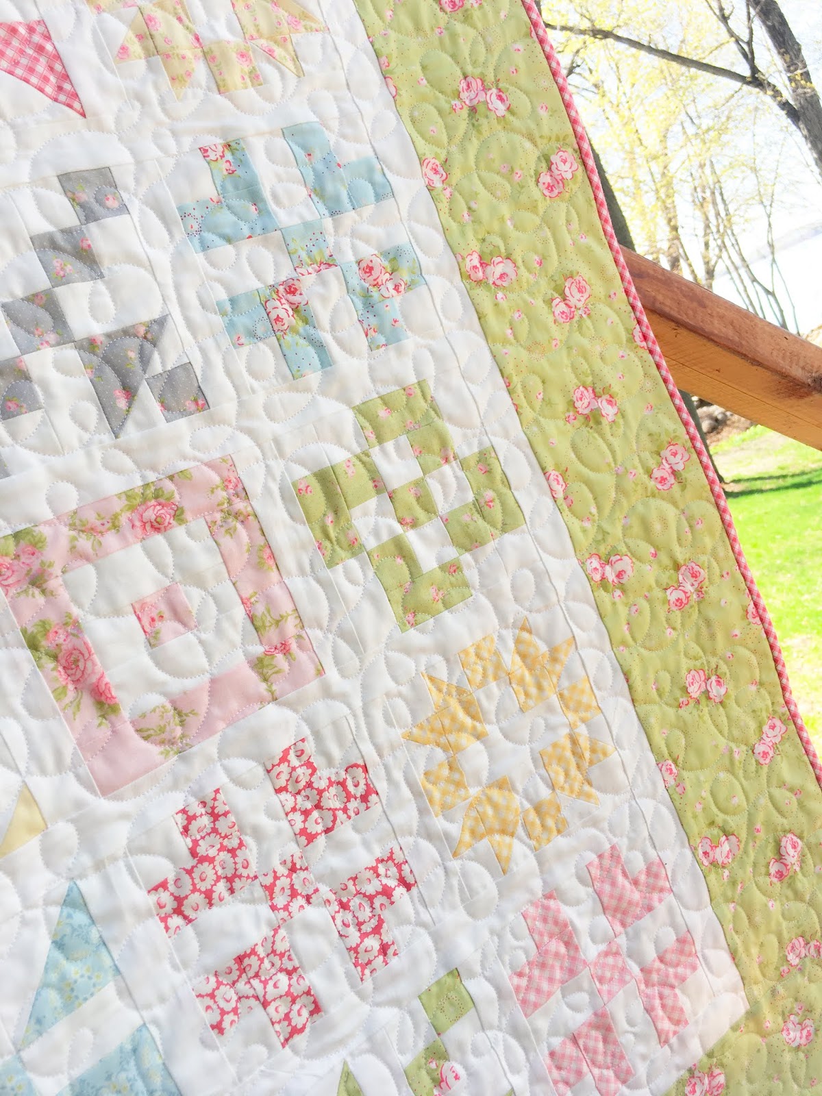 Carried Away Quilting Patchwork Quilt Along Quilted, bound and ready