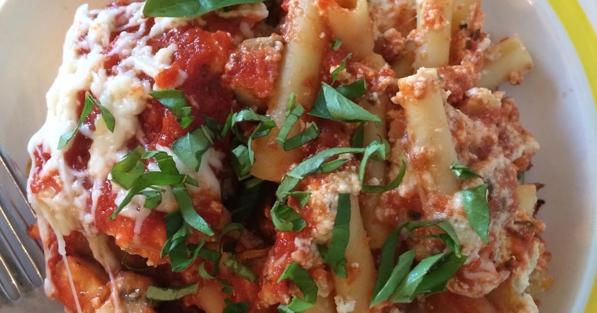 Savory Moments Slow cooker eggplant "baked" ziti