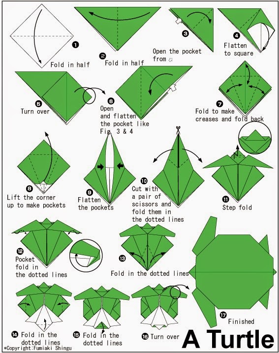 Origami Turtle Instructions Moving Origami Origami Turtle Instructions Moving Origami