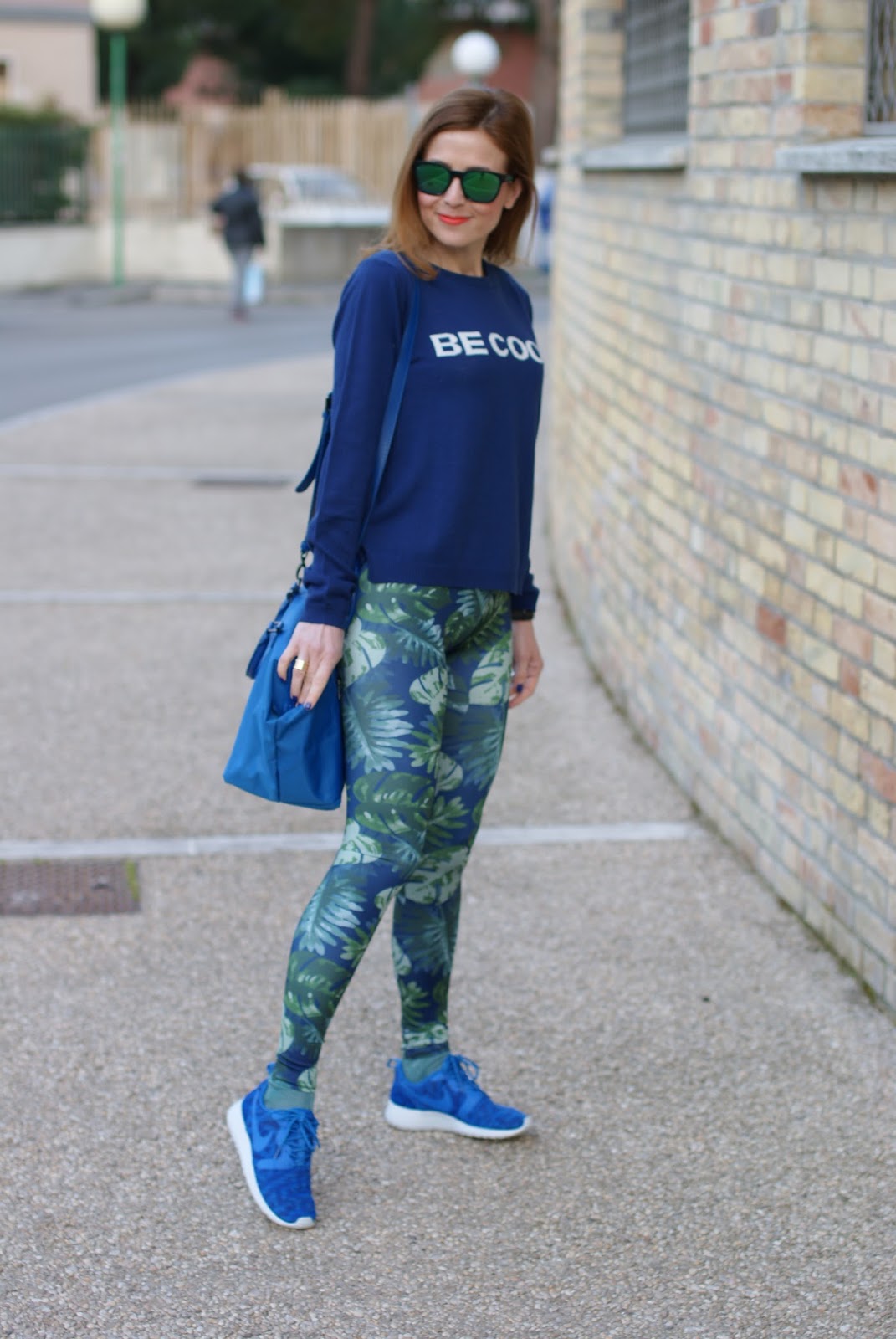 Pins to Kill scattered leaf leggings, Nike Roshe Run, Woodstock Zamboon watch, Fashion and Cookies fashion blog, fashion blogger style