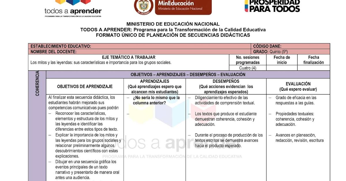 Example of didactic sequence