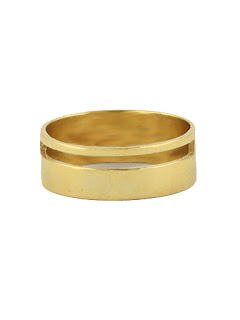 Gold Cigar Band Ring