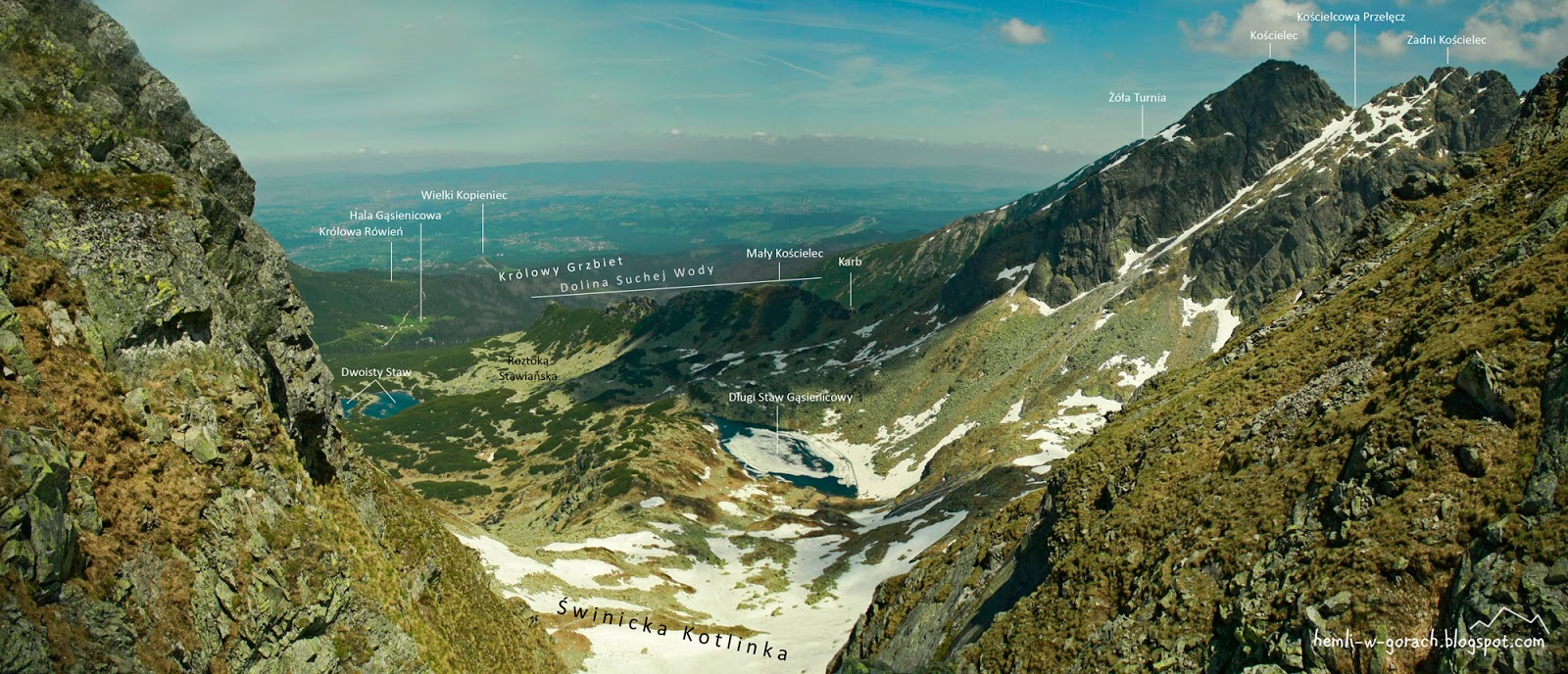 Panorama ze Świnickiej Przełęczy