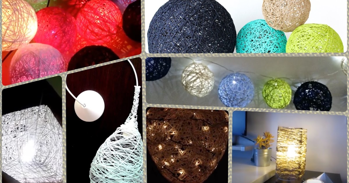 Cotton / Yarn / Wool Ball Lights Lamps and Shades