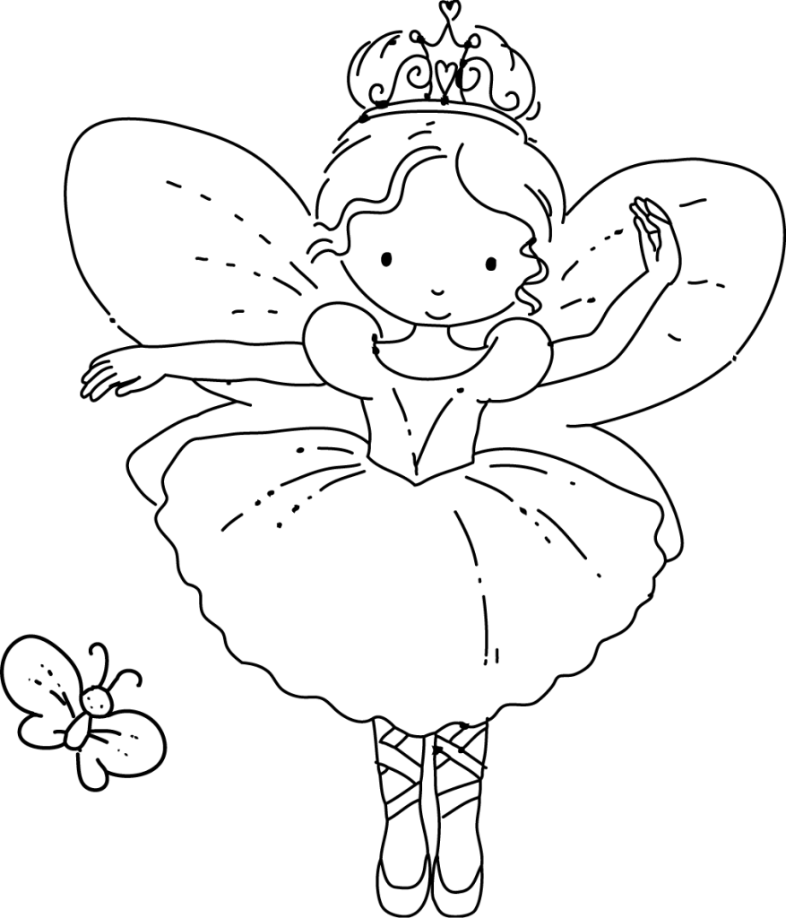 fairie cartoon coloring pages - photo #1