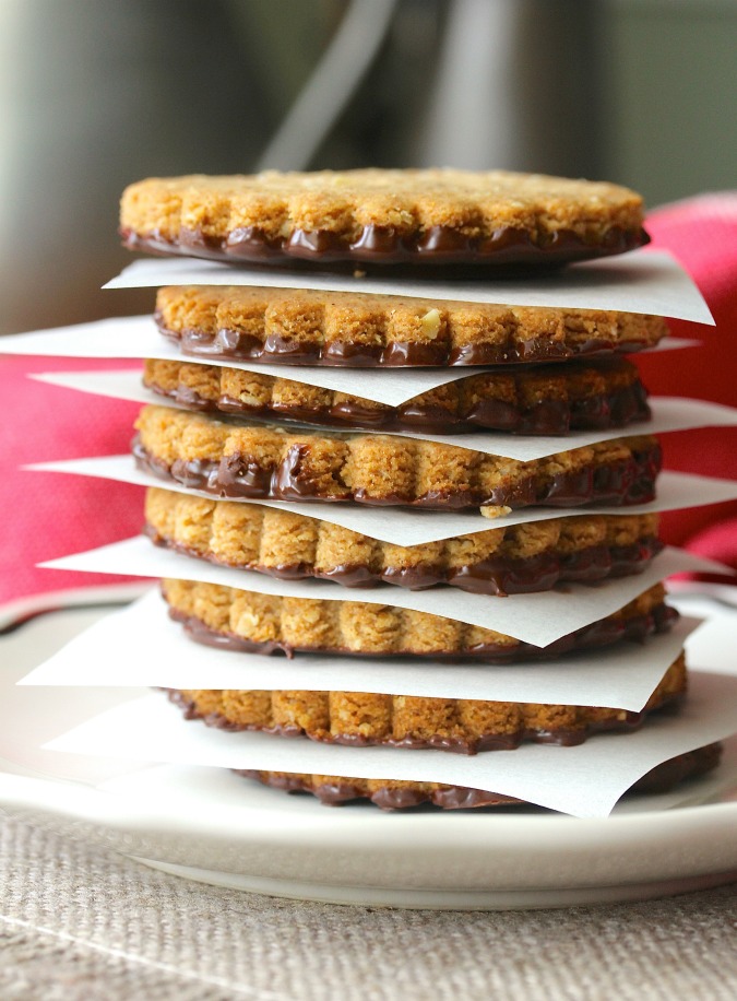Chocolate Covered Digestive Cookies from Karen's Kitchen Stories