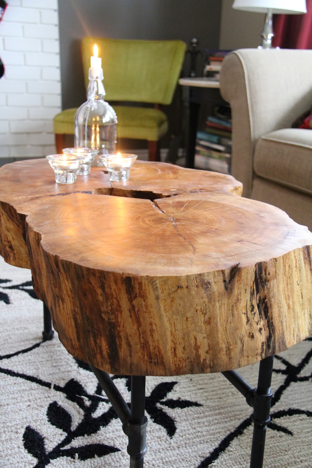 dirt digging sisters: DIY Maple Slab Coffee Table