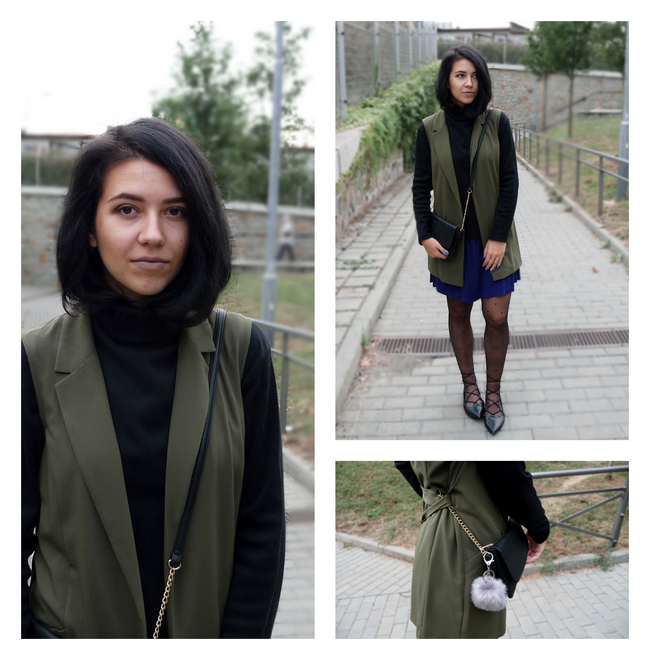 outfit khaki vest blogger everythin-kate style