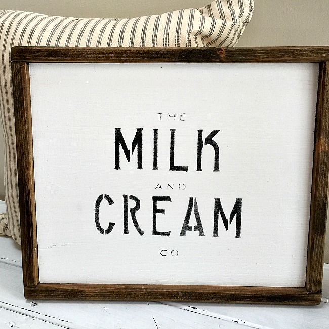 Making a Special Order Milk and Cream Sign