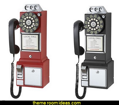 1950's Payphone with Push Button Technology 50s bedroom ideas - 50s theme decor - 1950s retro decorating style - 50s diner - 50s party decorations - 1950 bedding - 50s telephone - retro diner furniture - vintage advertising wall decals - Cadillac Wall Shelf - Elvis Presley - booth dinette decor - Rock and Roll 50s bedroom ideas - 50s theme decor - 1950s retro decorating style - 50s diner - 50s party decorations - 1950 bedding - 50s telephone - retro diner furniture - vintage advertising wall decals - Cadillac Wall Shelf - Elvis Presley - booth dinette decor - Rock and Roll