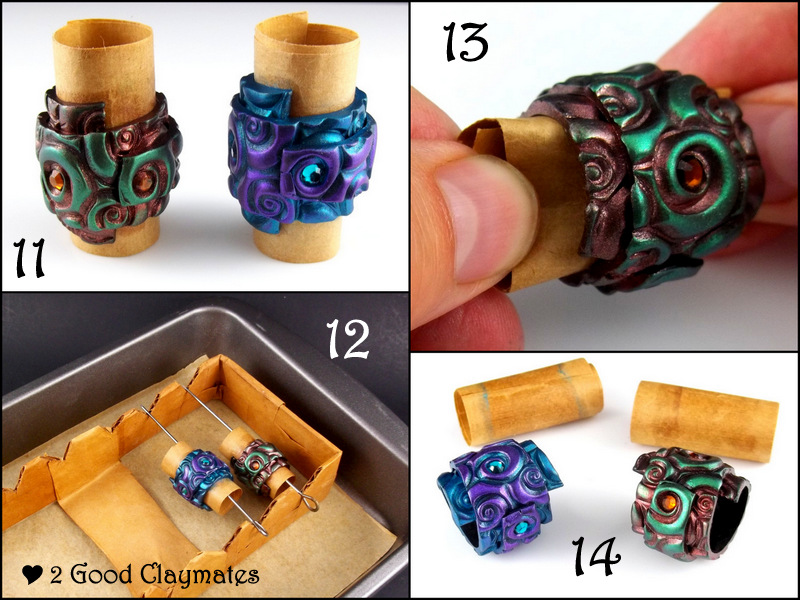 2 Good Claymates How to Make a Roll Up Scarf Slide or Ring in Polymer Clay