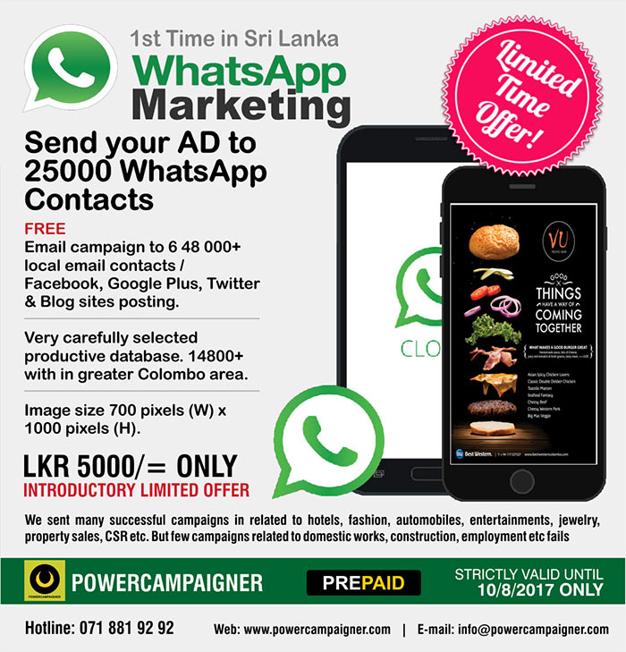 Powercampaigner | WhatsAPP Marketing ( 1st time in Sri Lanka )