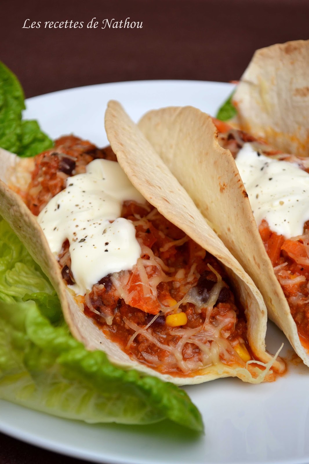 Ma cuisine au fil de mes idées... Tacos au chili con carne... express