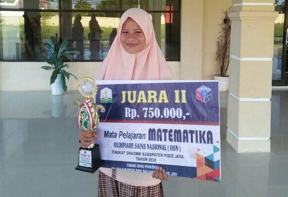  Penghargaan yang tinggi diberikan oleh pemeritah Provinsi Aceh 1 Juta Hadiah OSN SMA  2019 Tingkat Kabupaten Pidie Jaya : Bagaimana dengan kabupaten lain ?