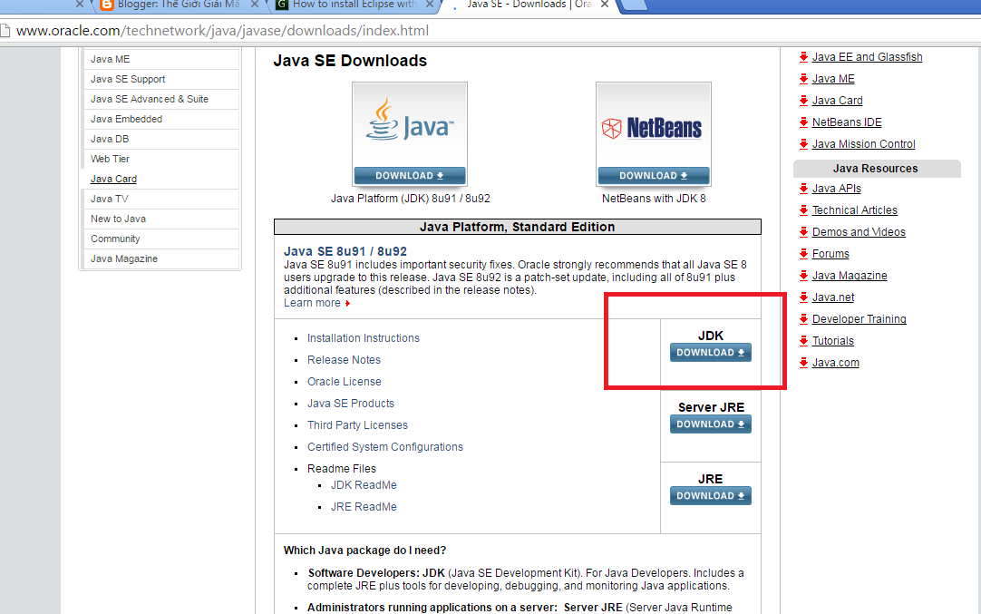 How to install Eclipse with JDK Thế Giới Giải Mã