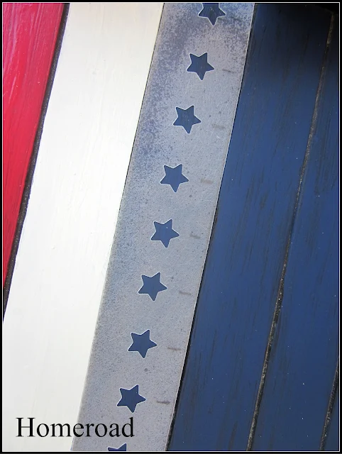 flag tray with DIY star stencil