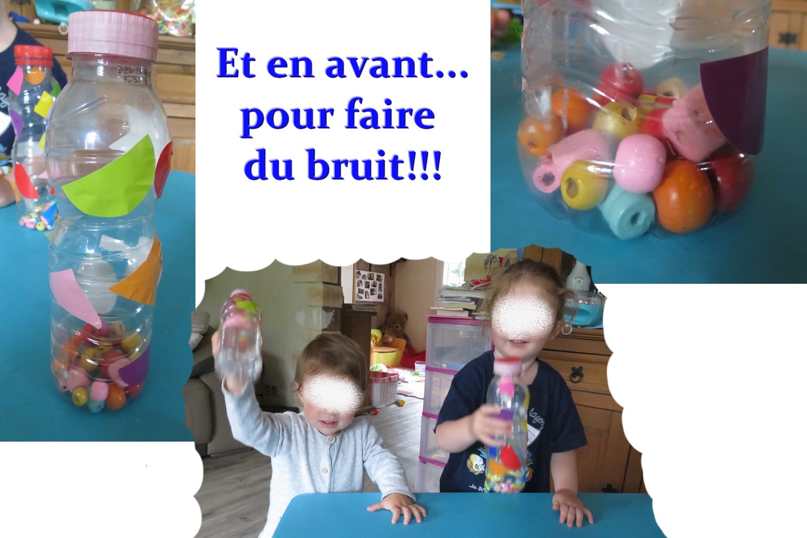Nathalie Assistante Maternelle Bouteilles pour faire du bruit