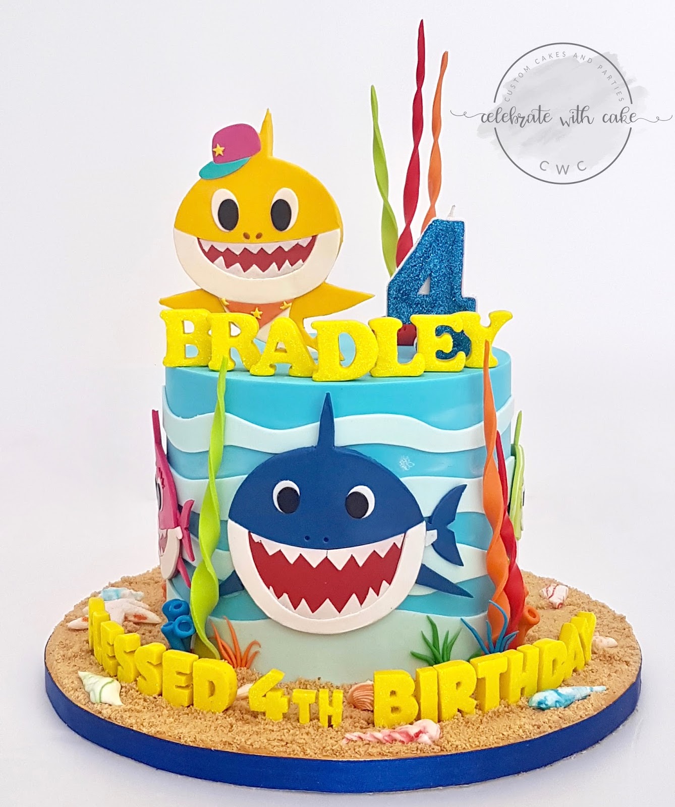 Celebrate With Cake Baby Shark Single Tier Cake
