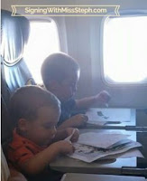 Using stickers to make pictures on tray tables