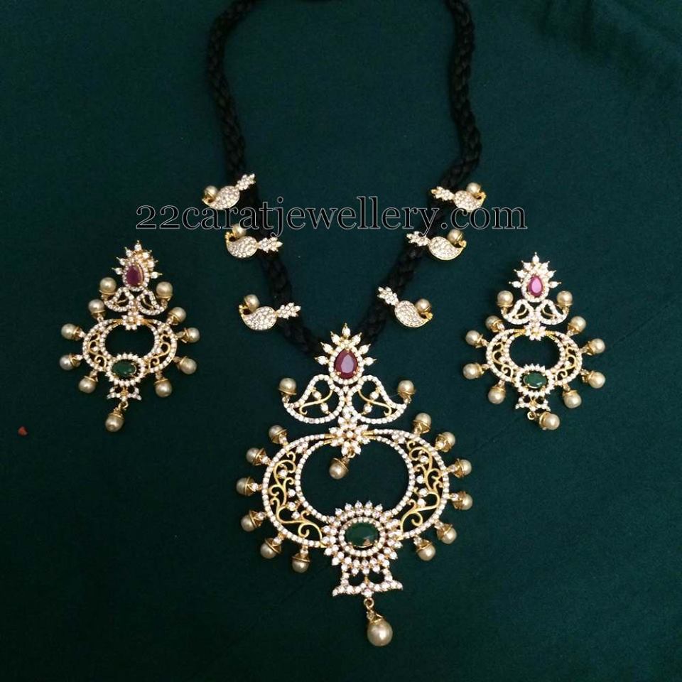Imitation Black Code Set Chandbalis - Jewellery Designs