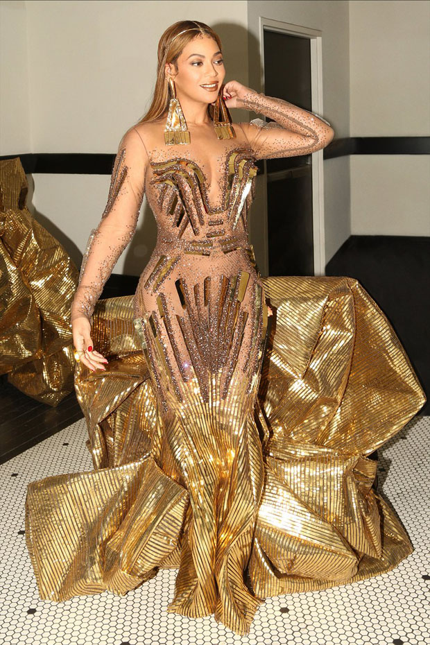 It took 35 workers about 10 days to complete the custom dress Beyoncé wore to Wearable Art Gala