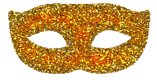 máscara carnaval dourada 2 png