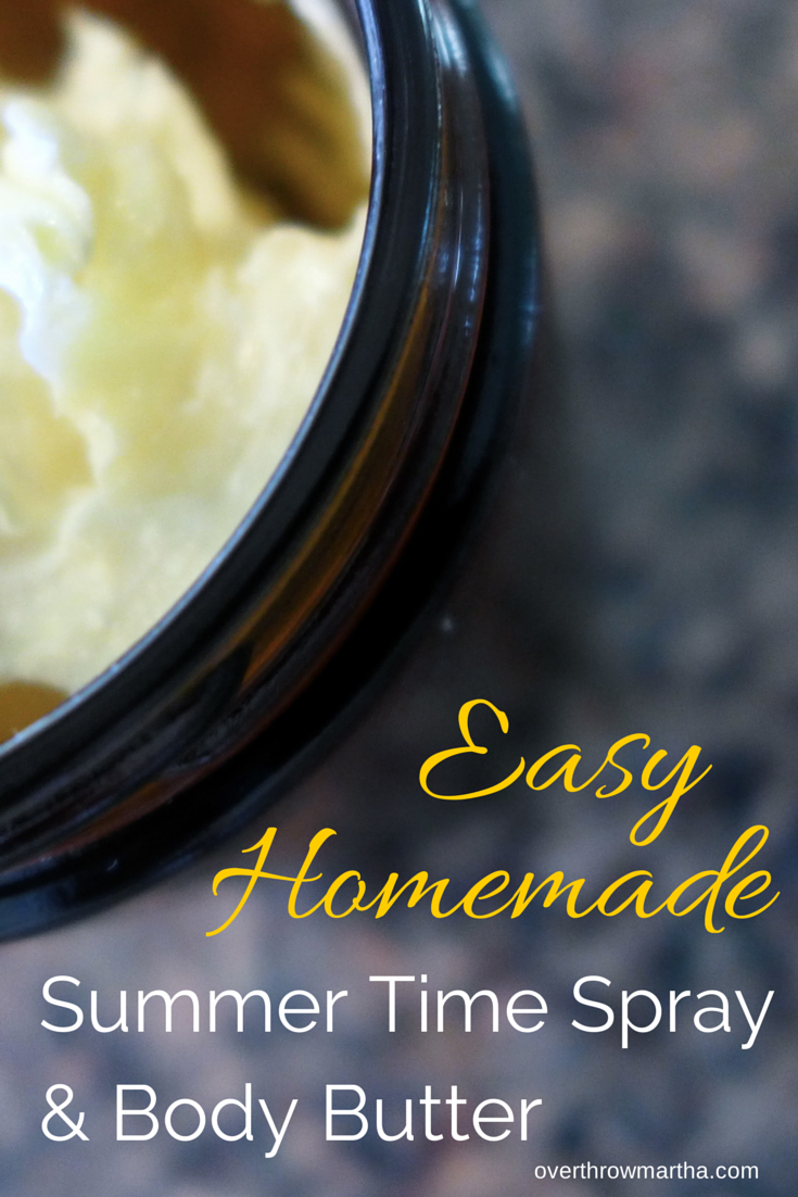 Summer Time Body Butter and Spray Overthrow Martha