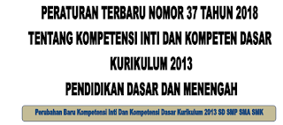 Lampiran Permendikbud No. 37 Tahun 2018 Tentang KI Dan KD Kurikulum 2013 SD SMP SMA