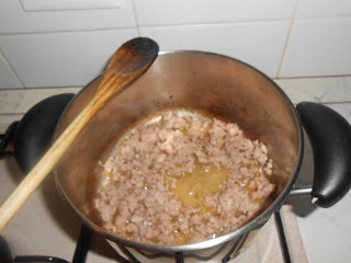 pasta al ragu' di funghi e salsiccia