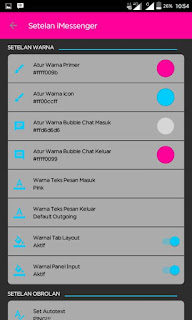 BBM MOD iMESSENGER V7 DARK THEME BASE OFFICIAL V3.0.1.25 Apk Update Terbaru 2016 Gratis