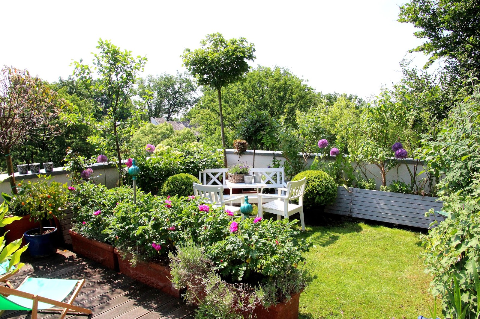 Ein CottageGarten auf dem Dach