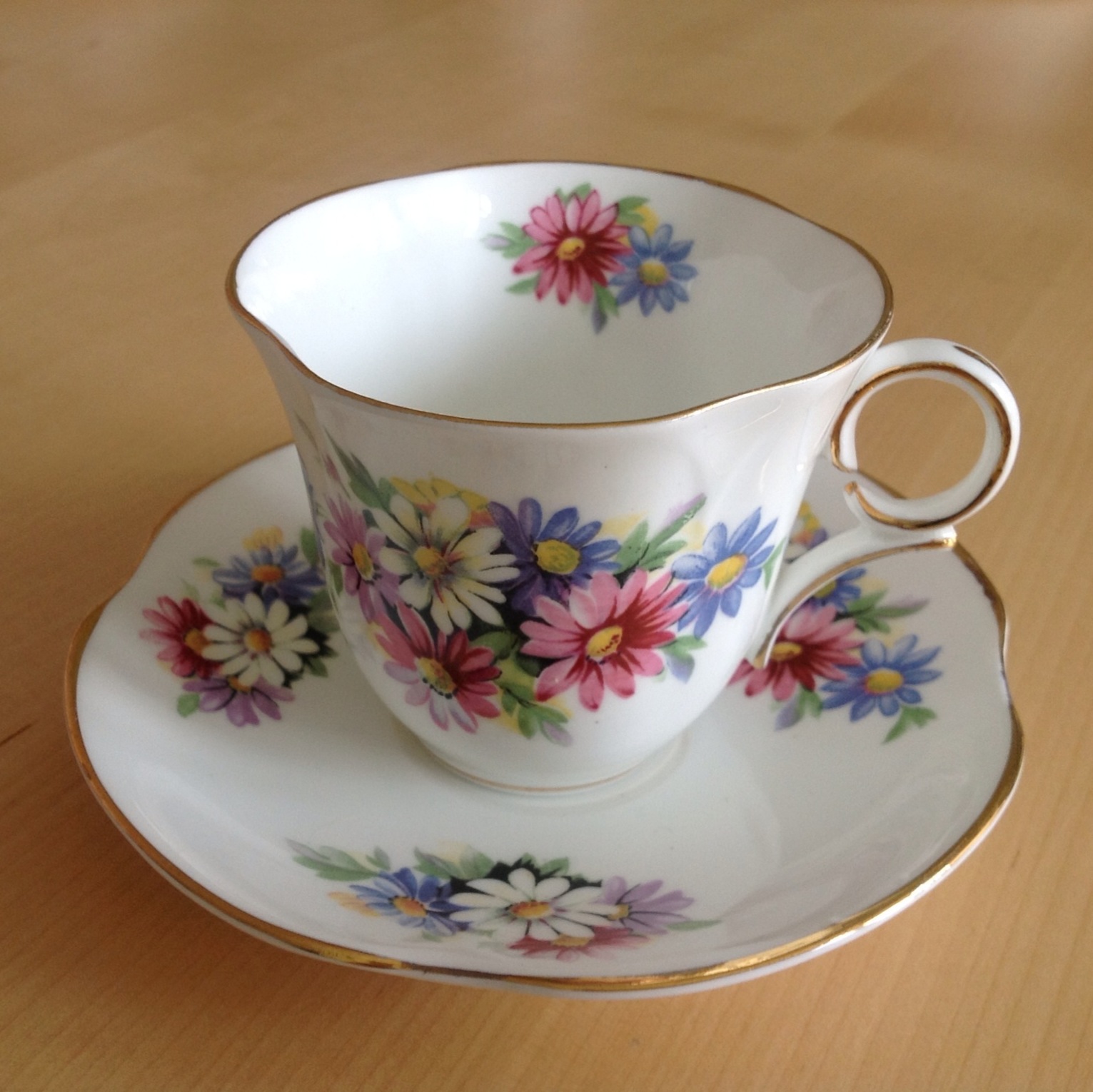 sweetpea family afternoon tea with lovely vintage teacups.......