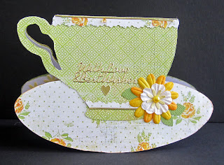 HAND MADE CARDS........ Ideas and Inspiration: CUP AND SAUCER CARD