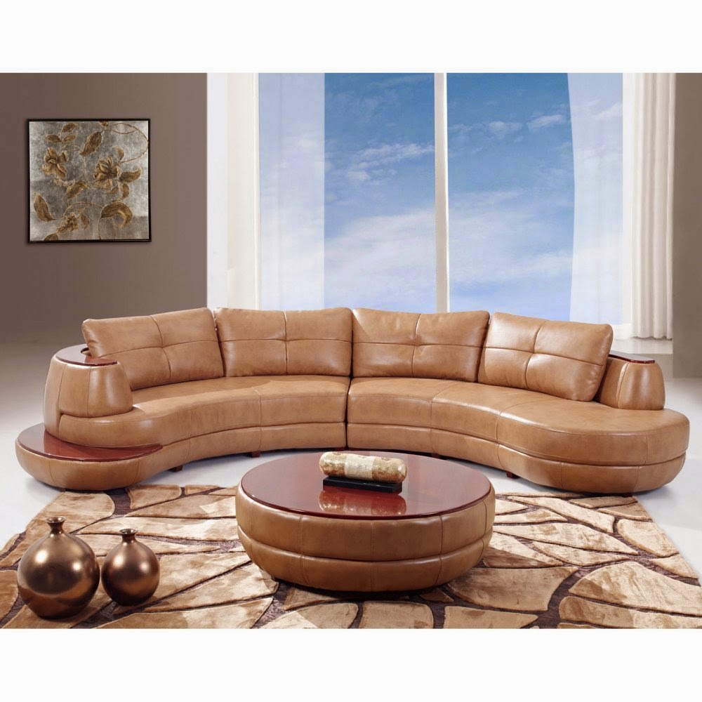 Global Small Curved Sectional Sofa 