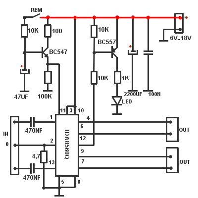 TDA8560Q amplifier diagram, circuit