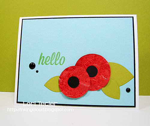 Hello card-designed by Lori Tecler/Inking Aloud-stamps from Avery Elle