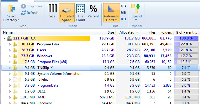 Low disk space. Low disk space