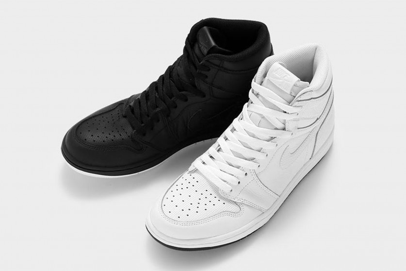 air jordan 1 perforated black