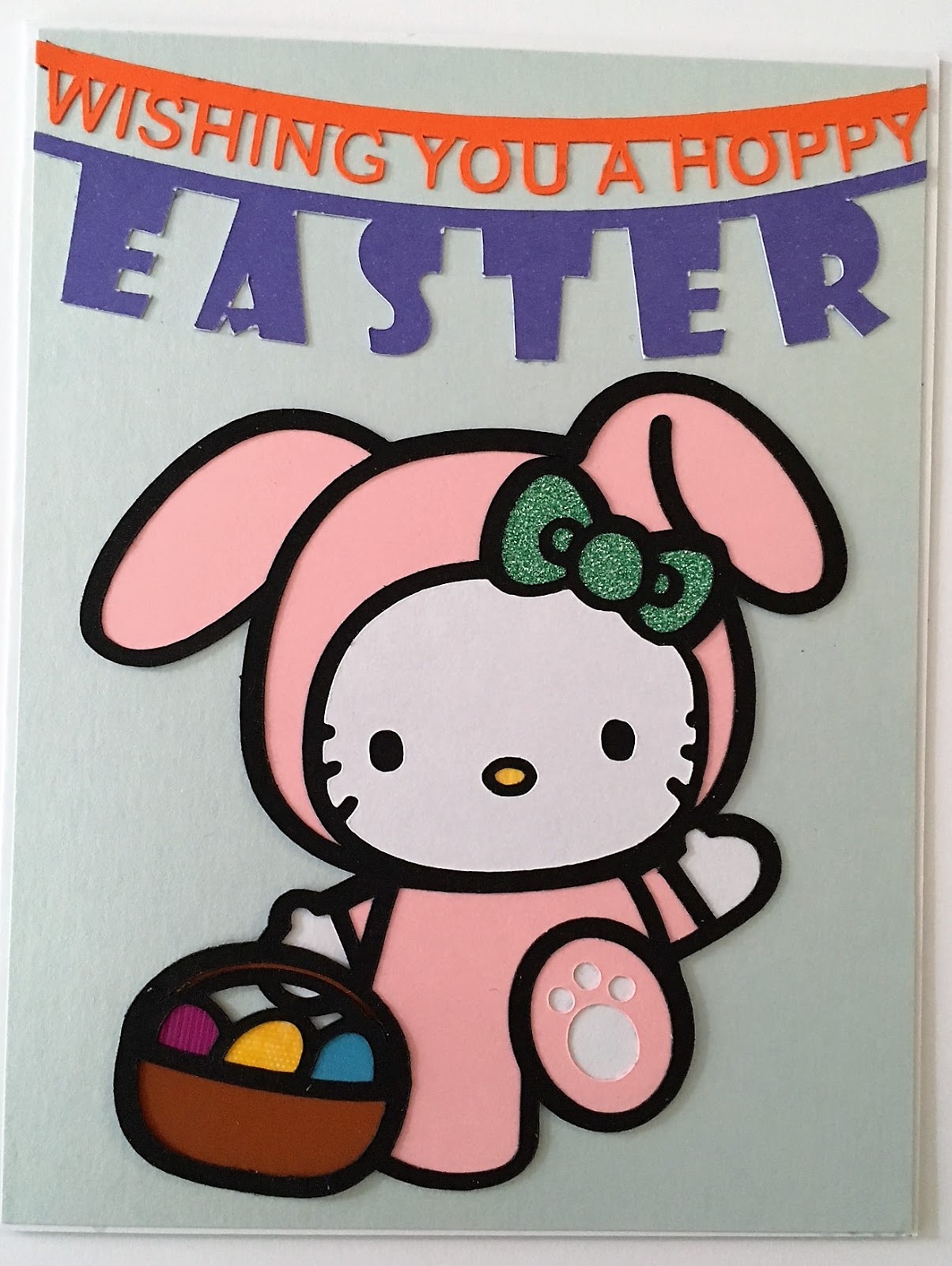 scrap-ali ever after: Hello Kitty Easter Bunny cards made with Cricut